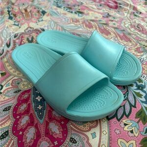 CROCS Light Blue Slide Sandals